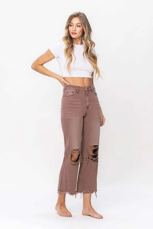 TEEK - 90's Vintage Crop Flare Jean | Aztec