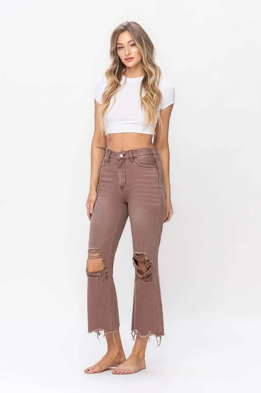 TEEK - 90's Vintage Crop Flare Jean | Aztec