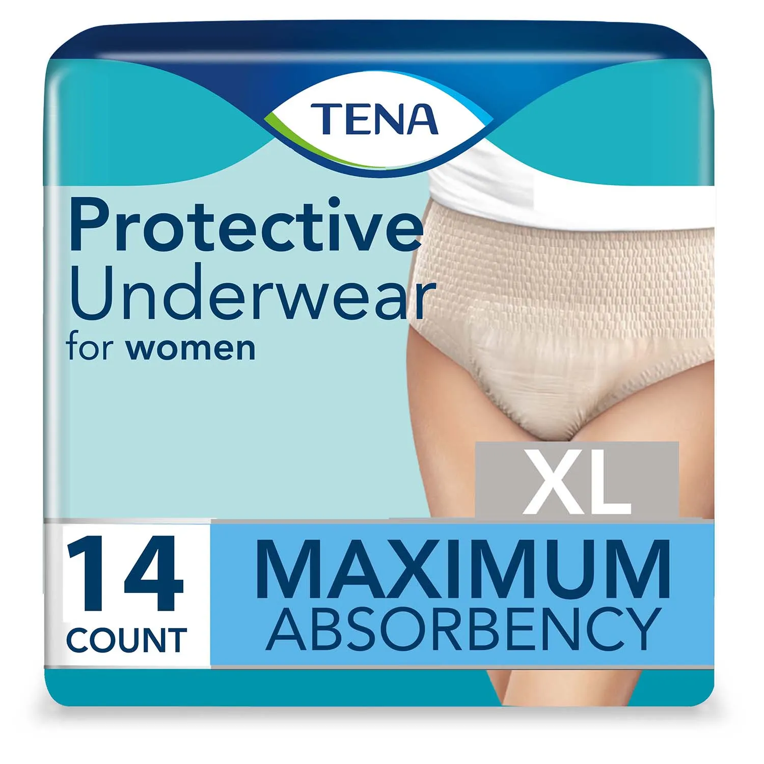 TENA ProSkin Protective Incontinence Underwear for Women 55"- 66", Moderate Absorbency, X-Large