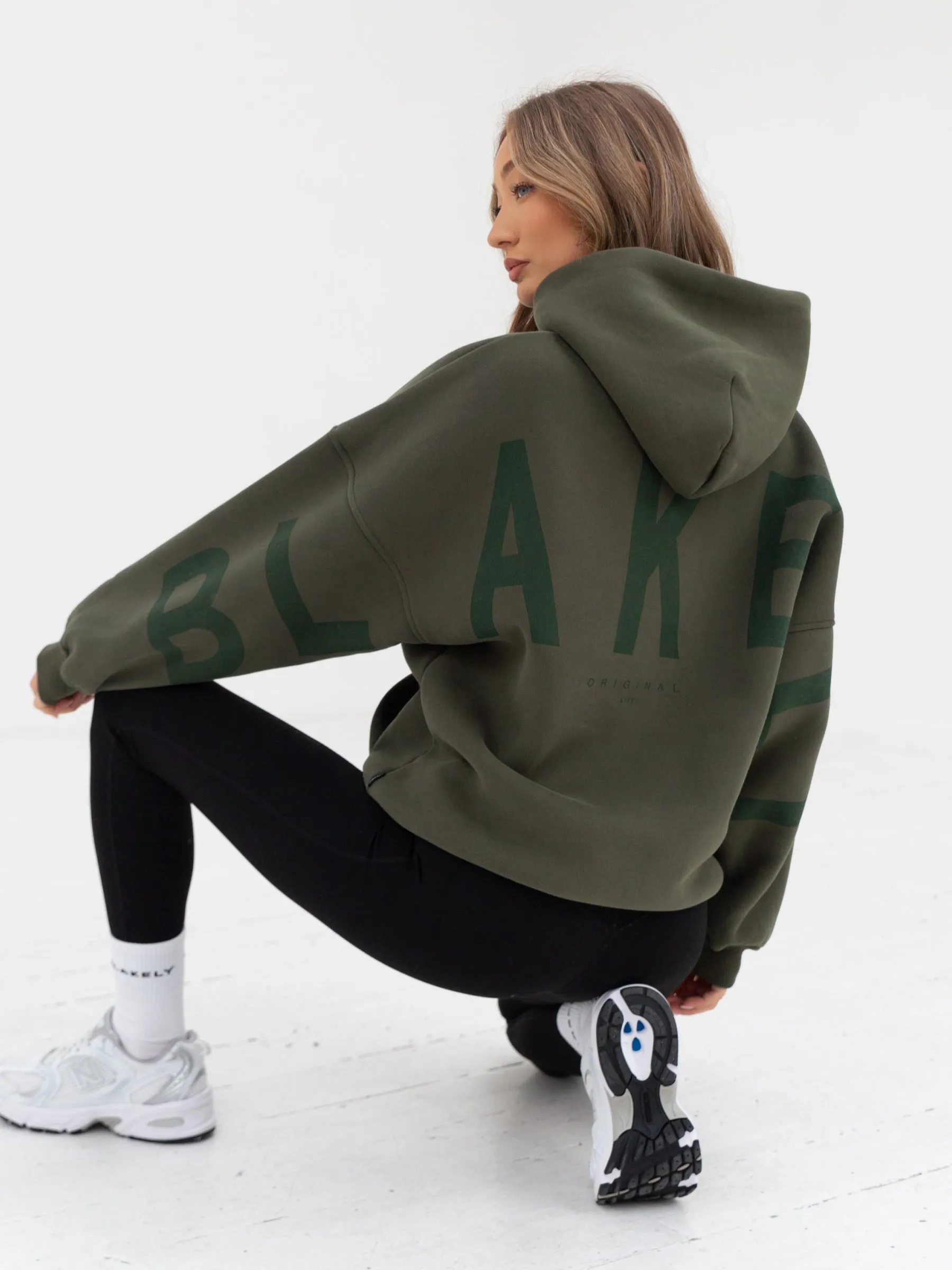 Tonal Isabel Oversized Hoodie - Khaki Green