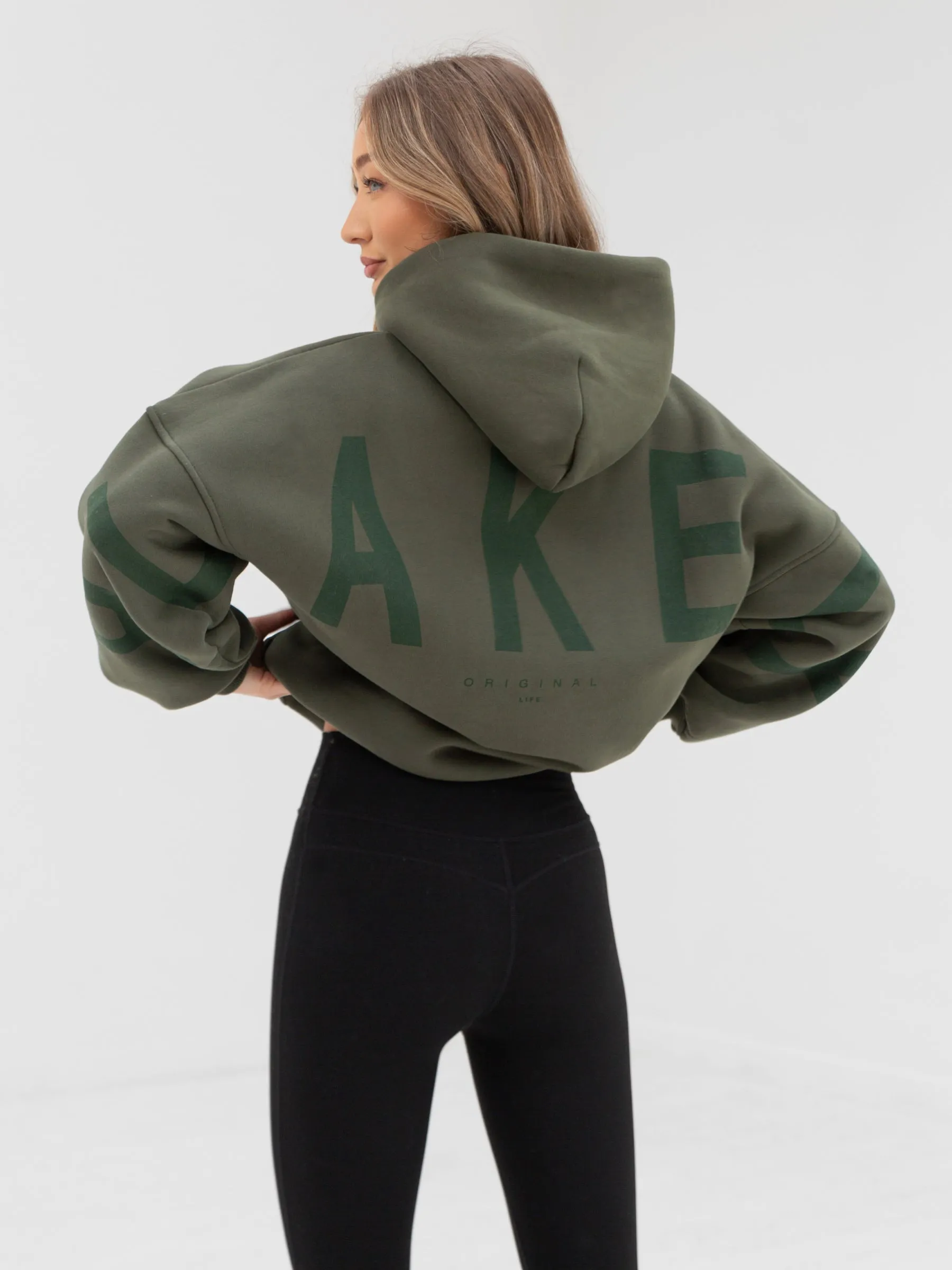 Tonal Isabel Oversized Hoodie - Khaki Green