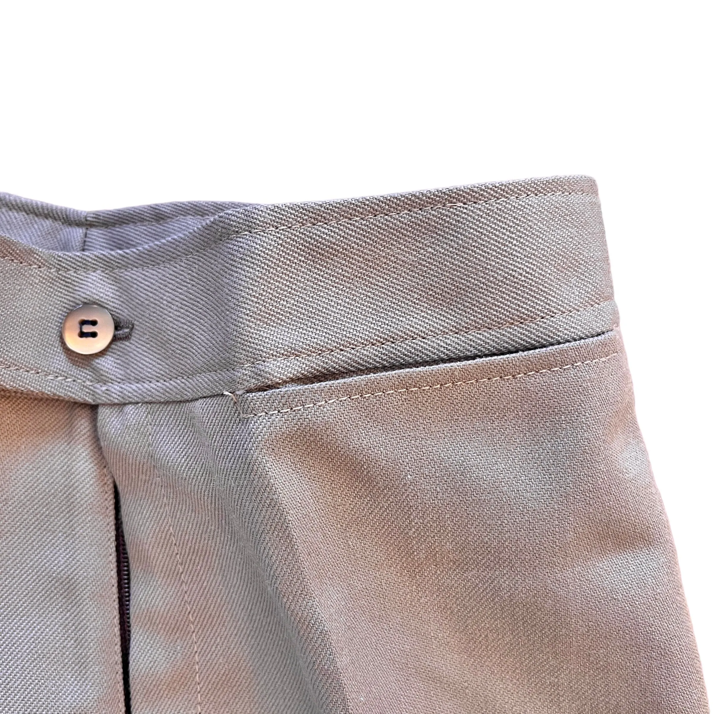 Vintage 1970s Light Brown Flared Pants 10-12Y / teens