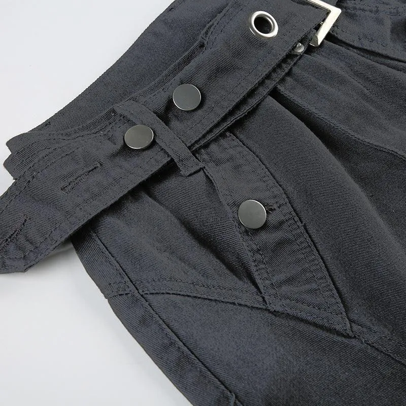 Vintage Belt Flared Pants