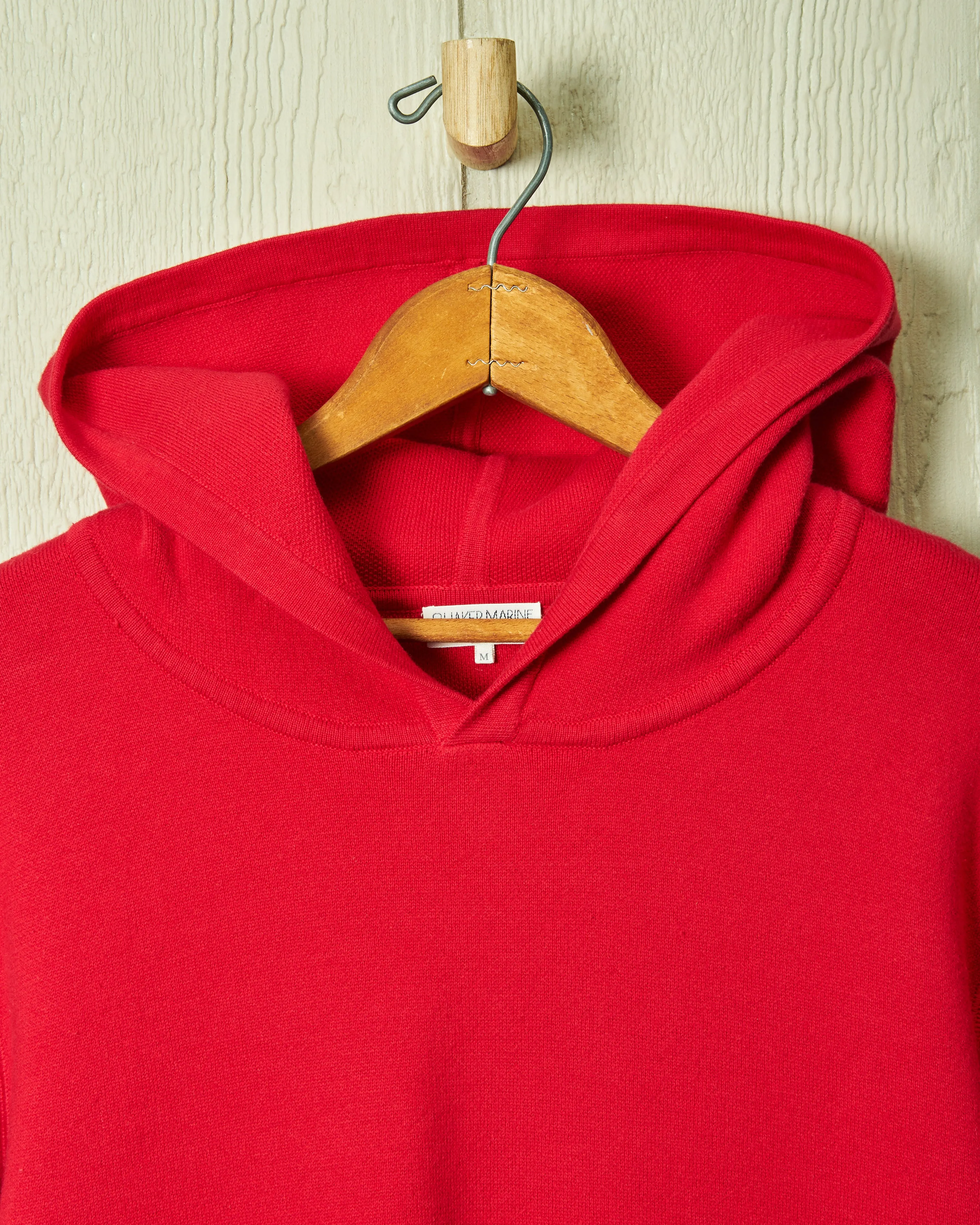 Wharf Knit Hoodie in Crimson