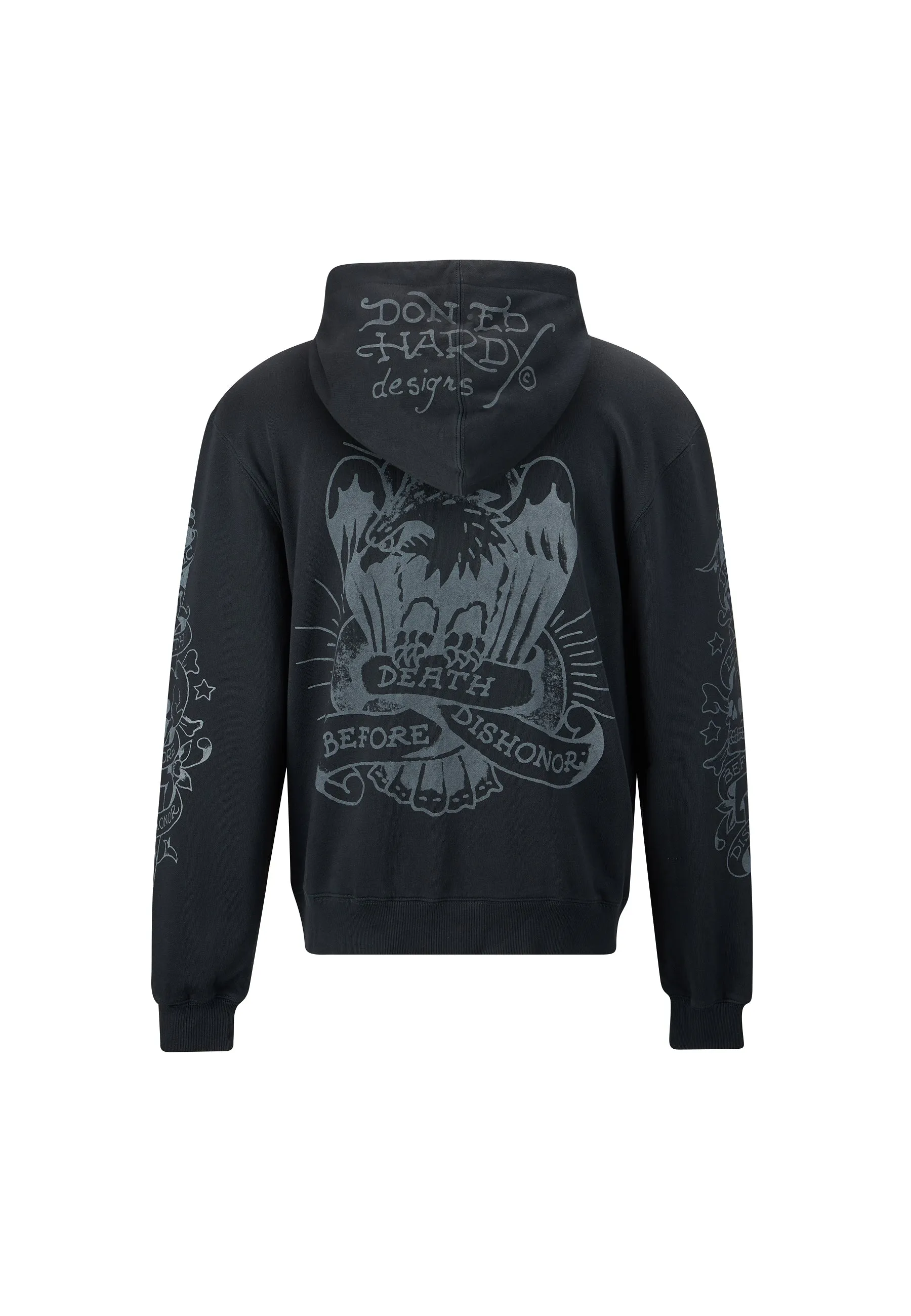 Womens Death-Before Mono Hoodie - Black