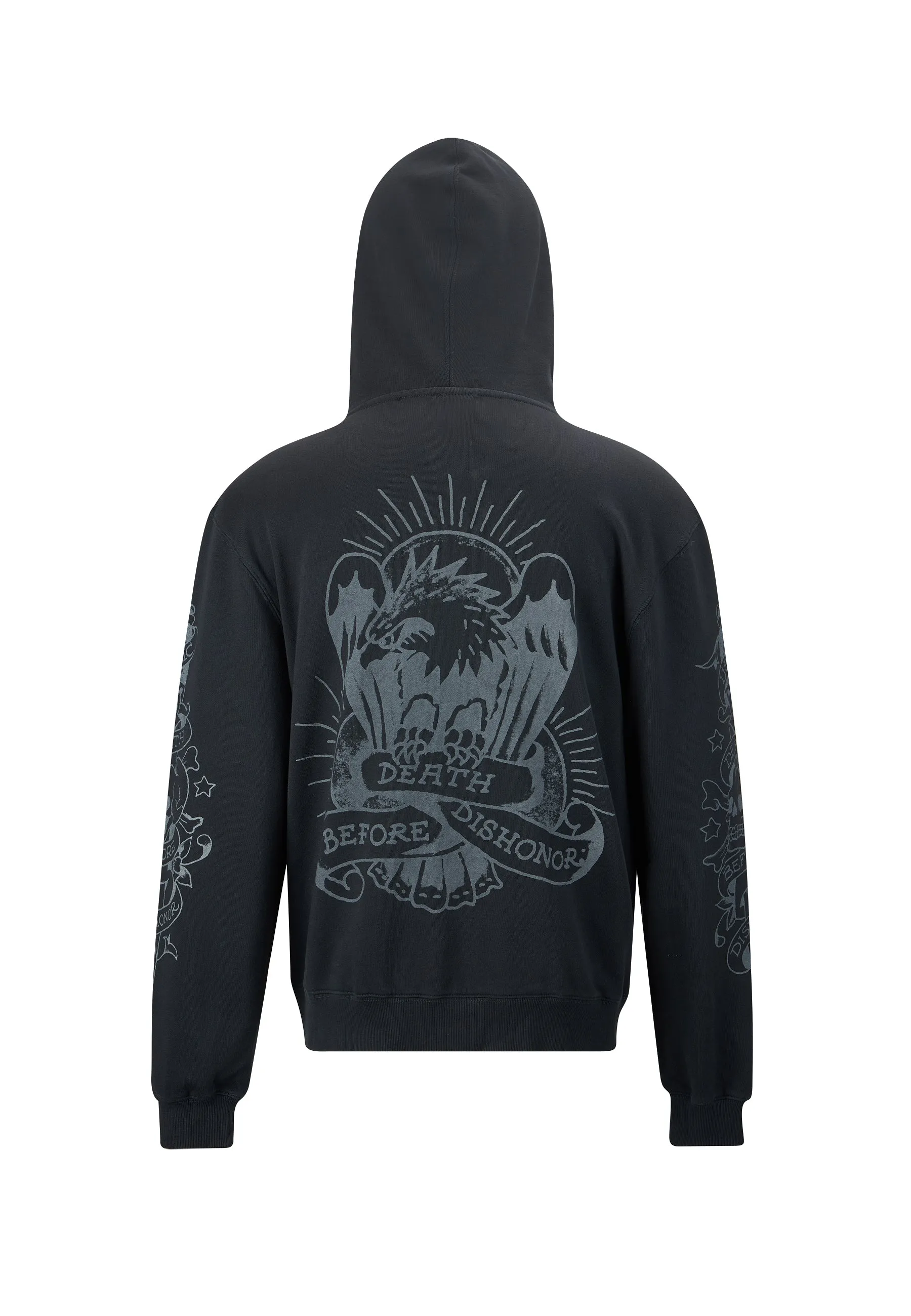 Womens Death-Before Mono Hoodie - Black