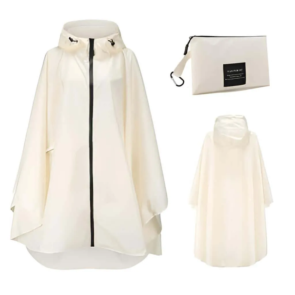 Women's Hooded Raincoat Waterproof Poncho