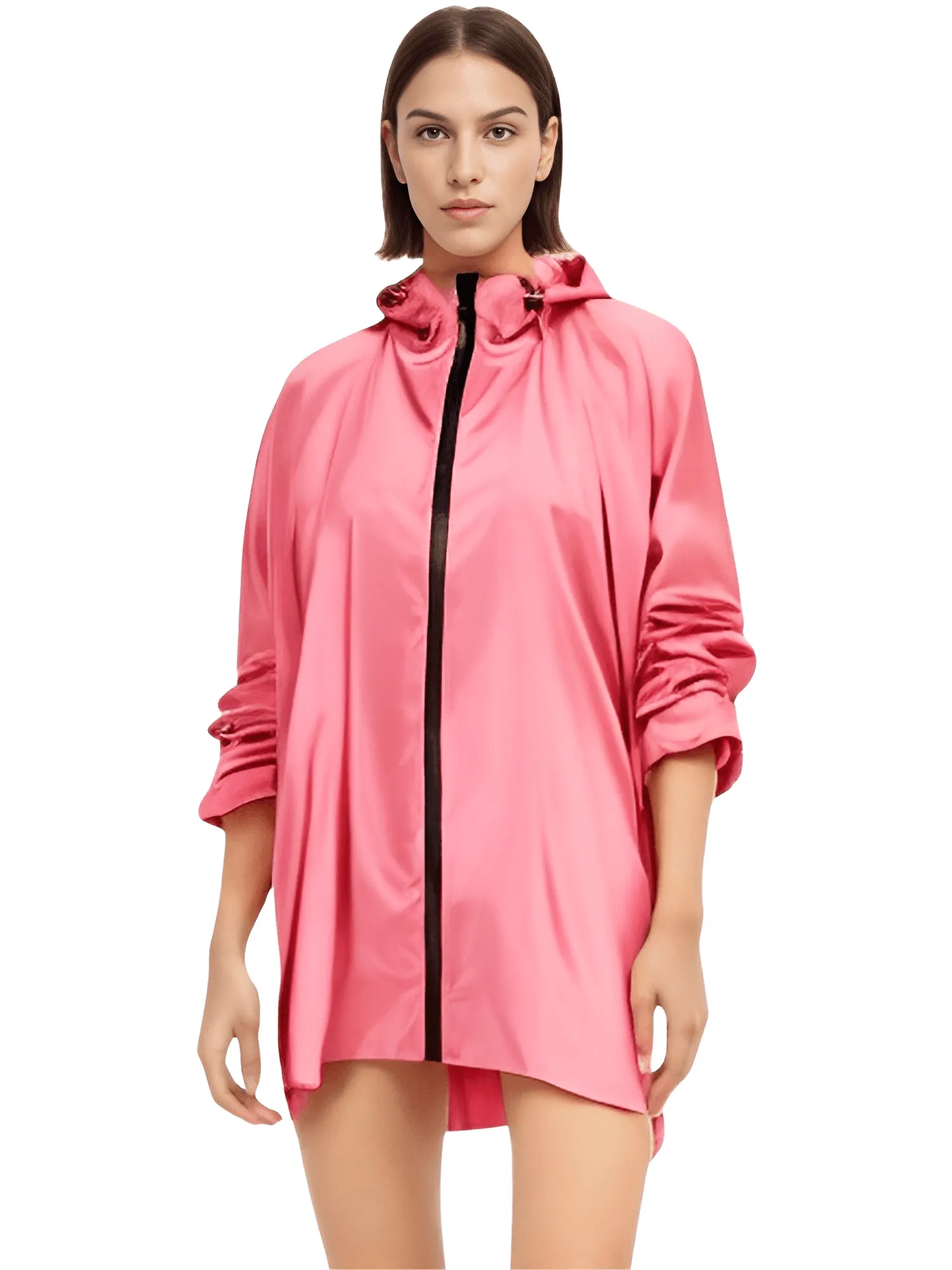 Women's Hooded Raincoat Waterproof Poncho