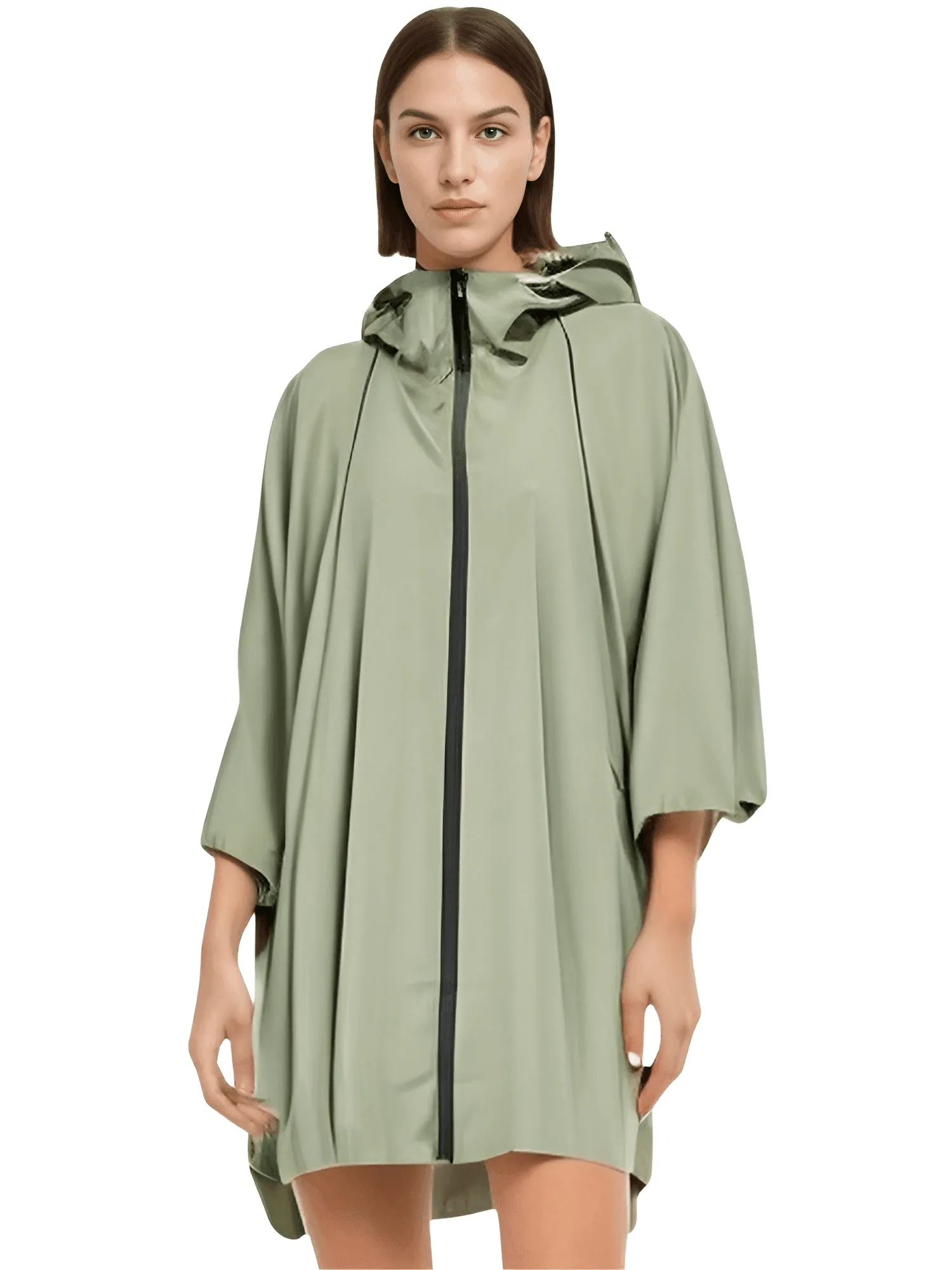 Women's Hooded Raincoat Waterproof Poncho