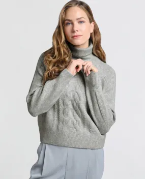 Yaya Medium Grey Turtleneck Knit