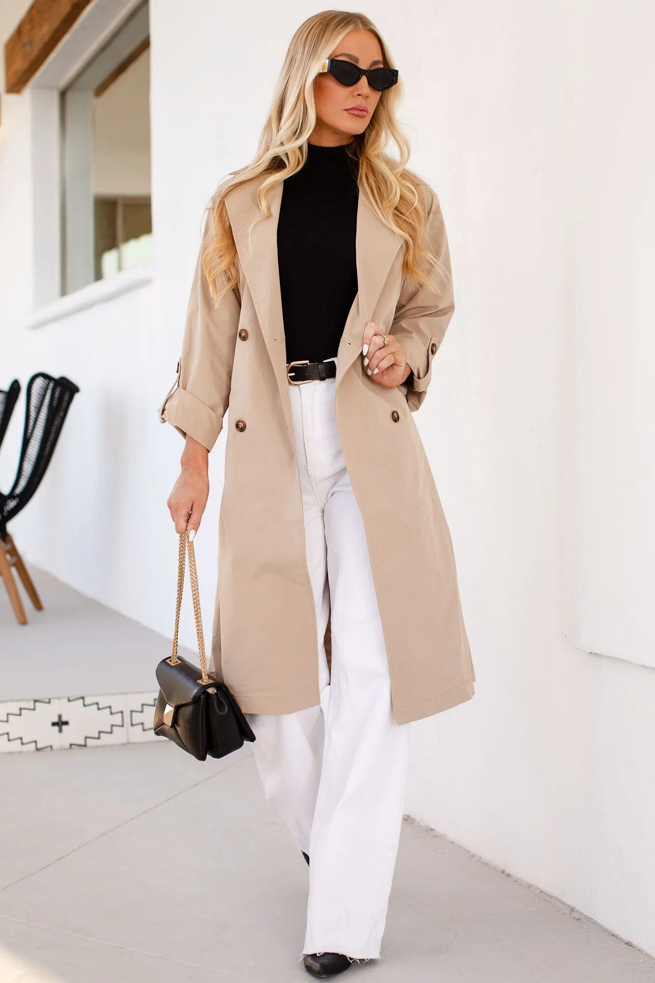 Yvette Khaki Trench Coat