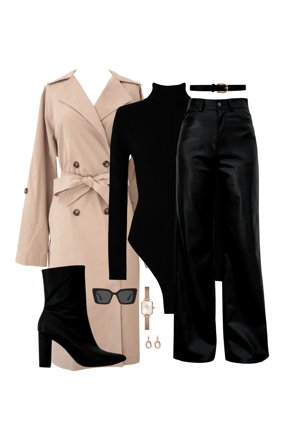 Yvette Khaki Trench Coat